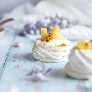 Pavlova +/- 20gr / Insert agrume +/- 20gr